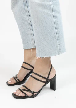 Zwarte Hak Sandalen Met Bandjes^Sacha Cheap