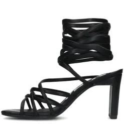 Zwarte Hak Sandalen Met Strikveters^Sacha Clearance