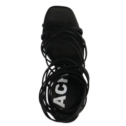 Zwarte Hak Sandalen Met Strikveters^Sacha Clearance