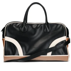 Zwarte Handtas Met Camel Details^Sacha Fashion