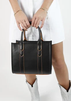 Zwarte Handtas Met Oranje Details^Sacha Best