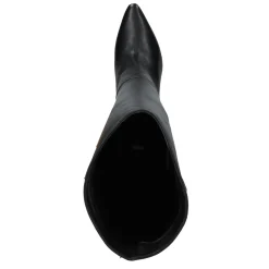 Zwarte Hoge Leren Laarzen^Sacha Hot