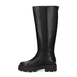 Zwarte Hoge Leren Laarzen^Sacha Discount