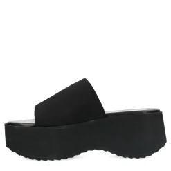Zwarte Hoge Wedge Sandalen^Sacha Sale