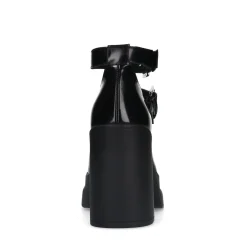 Zwarte Lakfinish Gesloten Pumps Met Plateauhak^Sacha Fashion