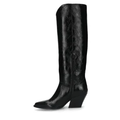 Zwarte Lakleren Cowboylaarzen^Sacha Hot