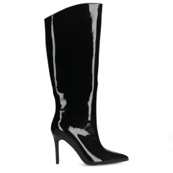 Zwarte Laklook Laarzen Met Naaldhak^Sacha Fashion