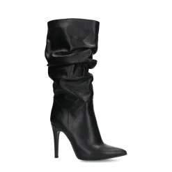 Zwarte Leren Afzaklaarzen Met Naaldhak^Sacha Online