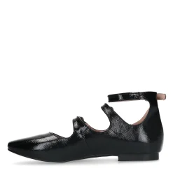 Zwarte Leren Ballerina's^Sacha Cheap