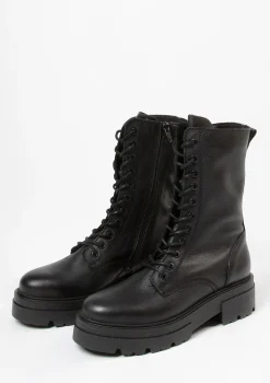 Zwarte Leren Biker Boots^Sacha Shop