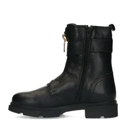 Zwarte Leren Biker Boots Met Gesp^Sacha Discount