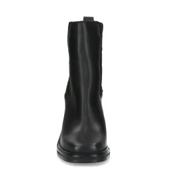 Zwarte Leren Chelsea Boots Met Blokhak^Sacha Flash Sale