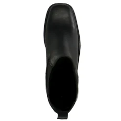 Zwarte Leren Chelsea Boots Met Blokhak^Sacha Flash Sale