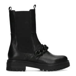 Zwarte Leren Chelsea Boots Met Chain^Sacha Flash Sale