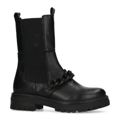 Zwarte Leren Chelsea Boots Met Chain^Sacha Flash Sale