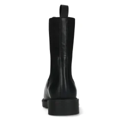 Zwarte Leren Chelsea Enkellaarsjes^Sacha Sale