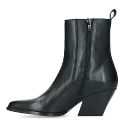 Zwarte Leren Cowboylaarsjes^Sacha Store