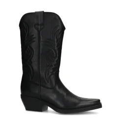 Zwarte Leren Cowboylaarzen^Sacha Hot