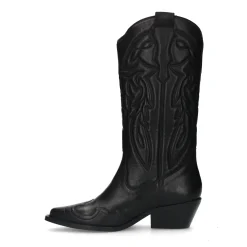Zwarte Leren Cowboylaarzen^Sacha Cheap