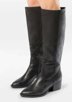 Zwarte Leren Cowboylaarzen^Sacha Flash Sale