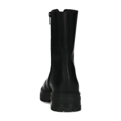 Zwarte Leren Cut Out Boots^Sacha Store