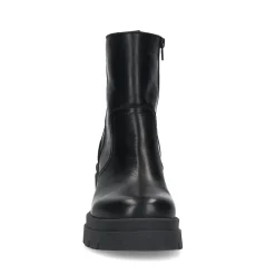 Zwarte Leren Enkellaarsjes Met Hak^Sacha Cheap