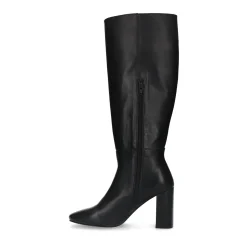 Zwarte Leren Laarzen Met Blokhak^Sacha Cheap