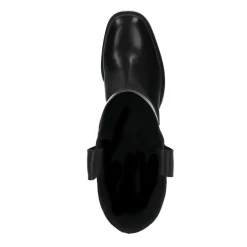 Zwarte Leren Laarzen Met Hak^Sacha Cheap