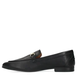 Zwarte Leren Loafers Met Goudkleurige Gesp^Sacha Cheap