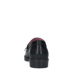 Zwarte Leren Loafers Met Franjes^Sacha Discount
