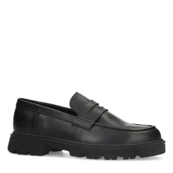 Zwarte Leren Loafers Met Grove Zool^Sacha Discount