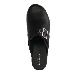 Zwarte Leren Muiltjes Met Studs^Sacha Shop