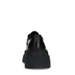 Zwarte Leren Platform Veterschoenen^Sacha Online