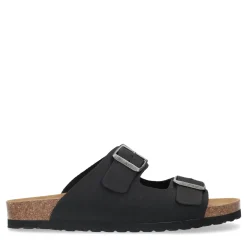 Zwarte Leren Sandalen^Sacha Store