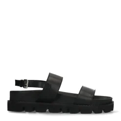 Zwarte Leren Sandalen^Sacha Cheap