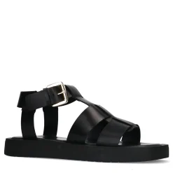 Zwarte Leren Sandalen Met Gesp^Sacha Online