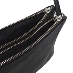 Zwarte Leren Schoudertas^Sacha Clearance