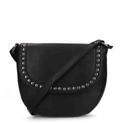 Zwarte Leren Schoudertas Met Studs^Sacha Online