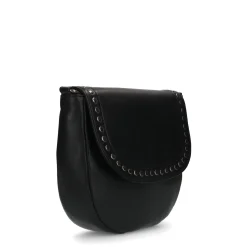 Zwarte Leren Schoudertas Met Studs^Sacha Online