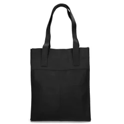 Zwarte Leren Shopper Met Laptopvak^Sacha Flash Sale