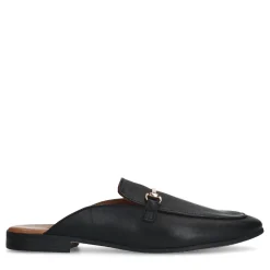 Zwarte Leren Slip On Loafers^Sacha Outlet