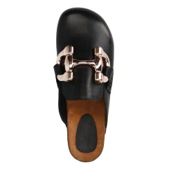 Zwarte Leren Slip Ons Met Chain^Sacha Best Sale