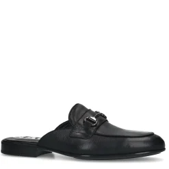Zwarte Leren Slip-On Loafers^Sacha New