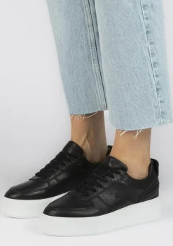 Zwarte Leren Sneakers^Sacha Shop