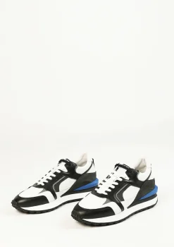 Zwarte Leren Sneakers Met Witte Details^Sacha Flash Sale