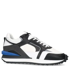 Zwarte Leren Sneakers Met Witte Details^Sacha Flash Sale