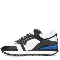 Zwarte Leren Sneakers Met Witte Details^Sacha Flash Sale