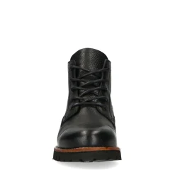 Zwarte Leren Veterboots^Sacha Shop