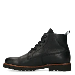 Zwarte Leren Veterboots^Sacha Shop