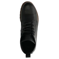 Zwarte Leren Veterboots^Sacha Shop